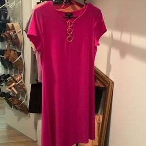 Gorgeous, hot pink MSK dress, super flattering